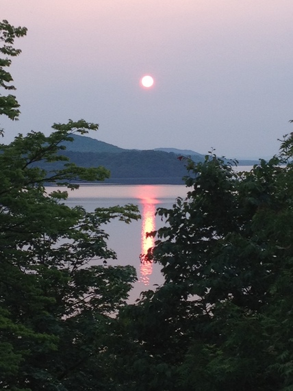 ピラオロ展望台　夕日